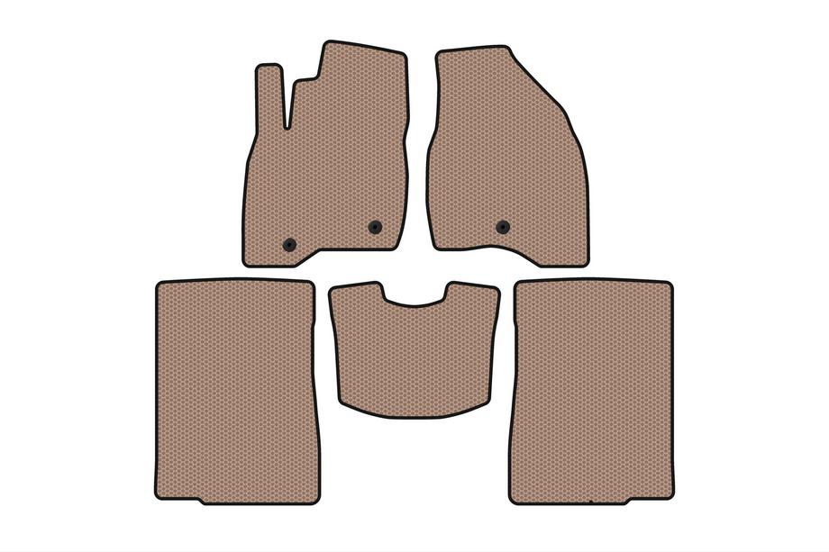 Ford Explorer 2011-2019 Rubber floor mats Carsuit (2015-2017, 2 rows, 7-seater, beige) Image