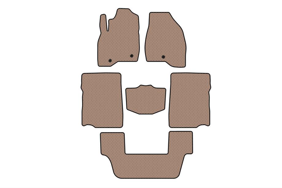 Ford Explorer 2011-2019 Rubber floor mats Carsuit (2017-2019, 3rd row, 7-seater, beige) Image