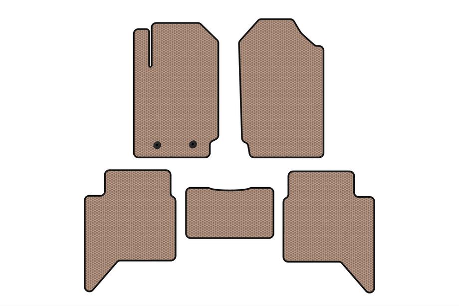 Ford Ranger 2011–2022 Rubber Floor Mats Carsuit (Beige) Image