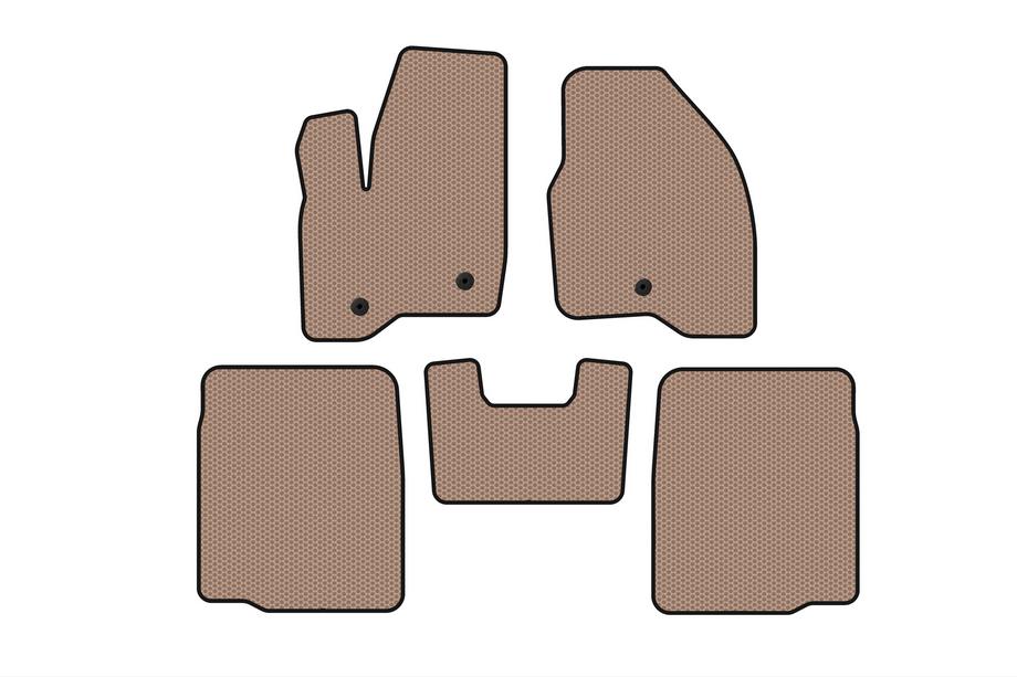 Ford Explorer 2011-2019 Rubber floor mats Carsuit (2 rows, 2011-2015, beige) Image