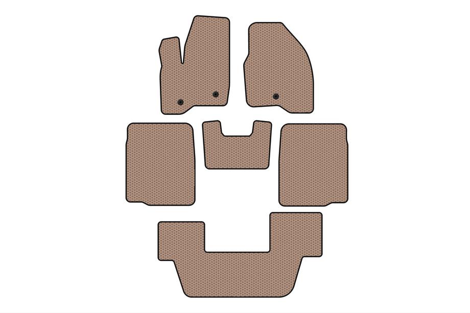 Ford Explorer 2011-2019 Rubber floor mats Carsuit (3 rows, 2011-2015, beige) Image