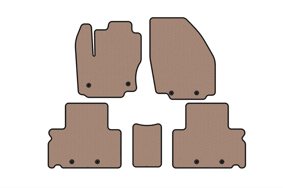 Ford S-Max 2007-2014 Rubber Floor Mats Carsuit (Beige) Image