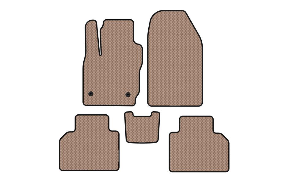 Ford Courier 2014-2023 Rubber Floor Mats Carsuit (Beige) Image