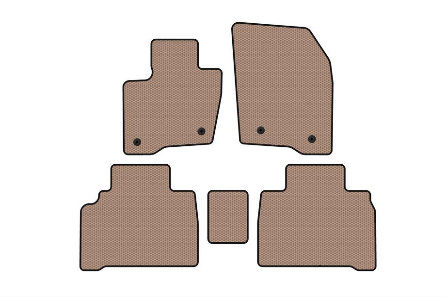 Ford Galaxy 2015- Rubber Floor Mats Carsuit (HB, Beige) Image