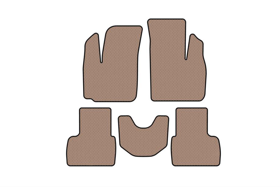 Fiat Doblo I 2001-2005 Rubber Floor Mats Carsuit (Beige) Image
