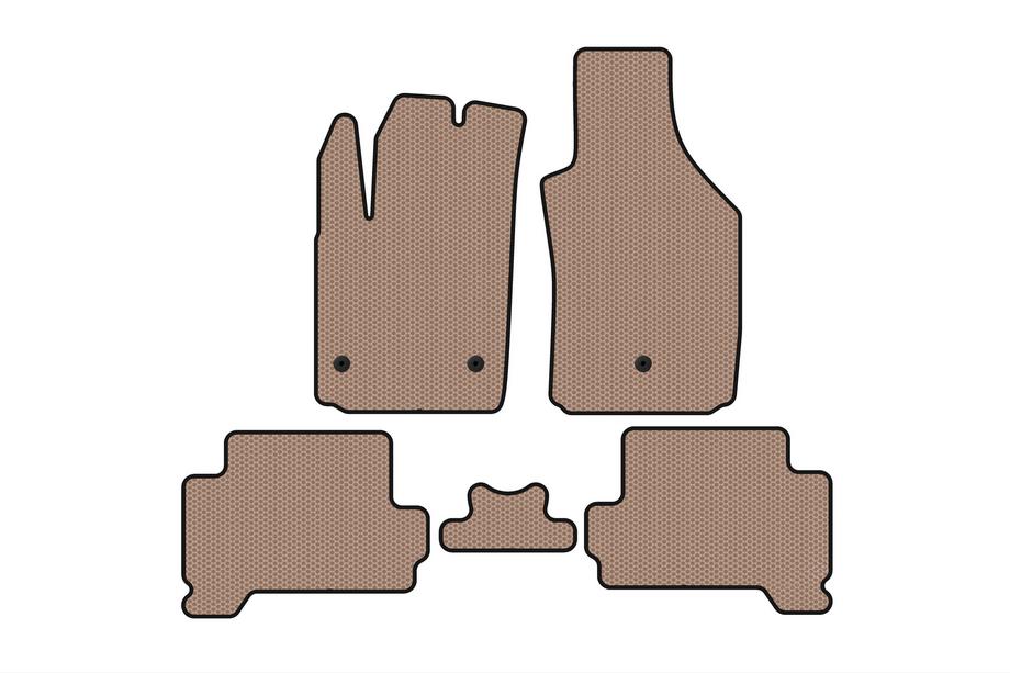 Fiat 500/500L 2013-2022 Rubber floor mats Carsuit (HB, Electric, beige) Image