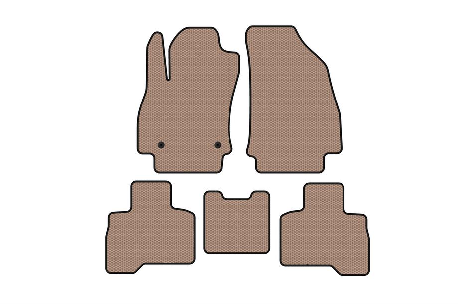 Fiat Fiorino/Qubo 2008-2024 Rubber Floor Mats Carsuit (For Qubo 2008-2016, Beige) Image