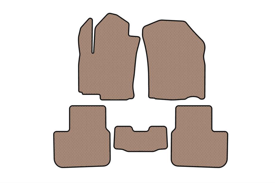 Fiat Sedici 2006-2014 Rubber Floor Mats Carsuit (HB, Beige) Image