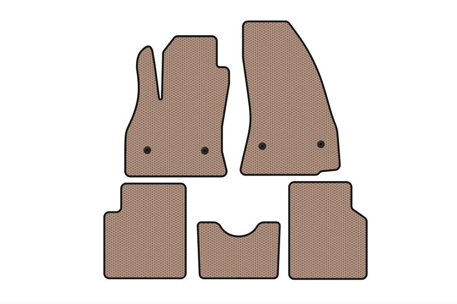 Fiat 500/500L 2013-2022 Rubber floor mats Carsuit (for 500L, beige) Photo 1