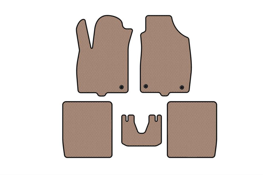 Fiat Panda 2003-2011 Rubber Floor Mats Carsuit (Beige) Image
