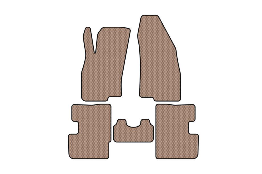 Fiat Punto Grande/EVO 2006-2018 Rubber floor mats Carsuit (2011-2018, HB, 3-door, beige) Photo 1