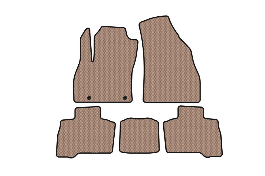 Fiat Fiorino/Qubo 2008-2024 Rubber floor mats Carsuit (for Qubo, 2016+, beige) Image