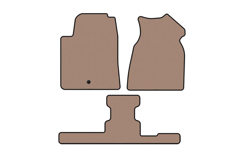 GMC Acadia 2006-2017 Rubber floor mats Carsuit (1+3 row, 2013-2017, beige) Image