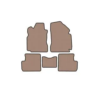 Rubber Floor Mats Carsuit (Beige)
