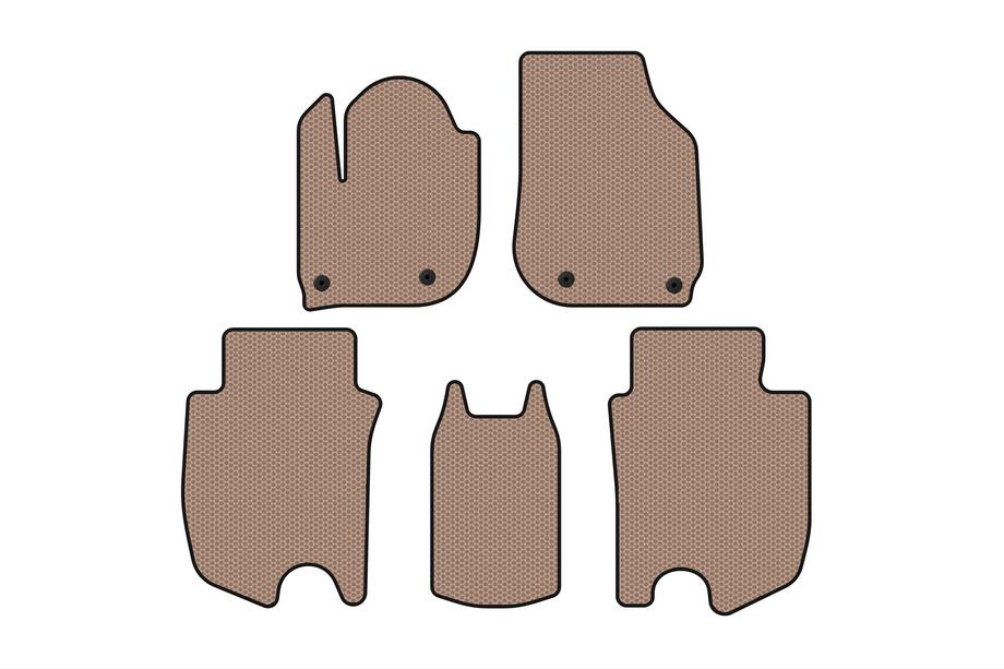 Honda FIT/Jazz 2014–2020 Rubber floor mats Carsuit (HB, Hybrid, beige) Image