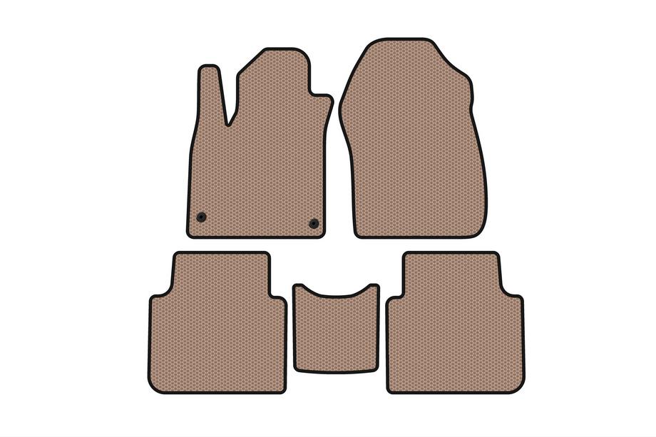 Honda CRV 2017-2022 Rubber floor mats Carsuit (7-seater, beige, 2020-2022) Image