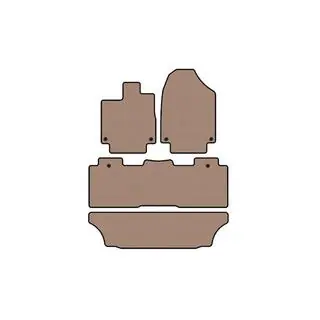 Rubber floor mats Carsuit (3 rows, beige)
