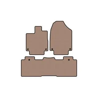 Rubber floor mats Carsuit (2 rows, beige)