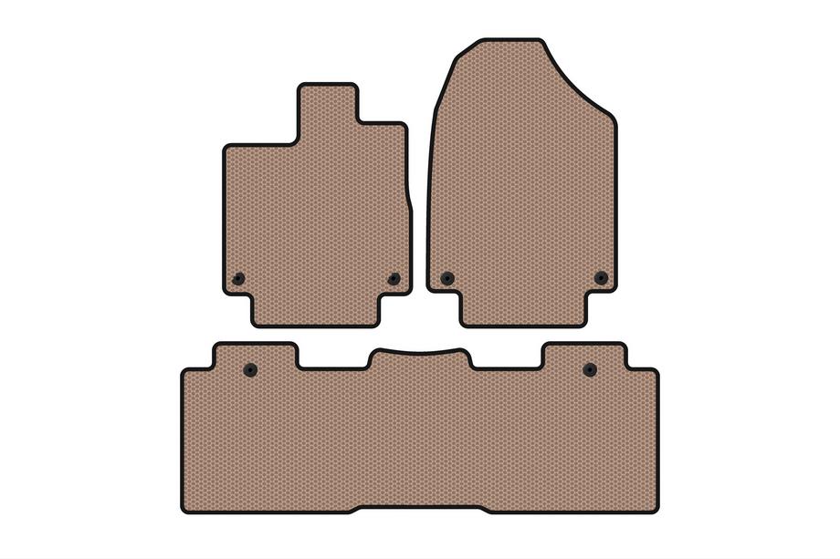 Honda Odyssey 2017– Rubber floor mats Carsuit (2 rows, beige) Image