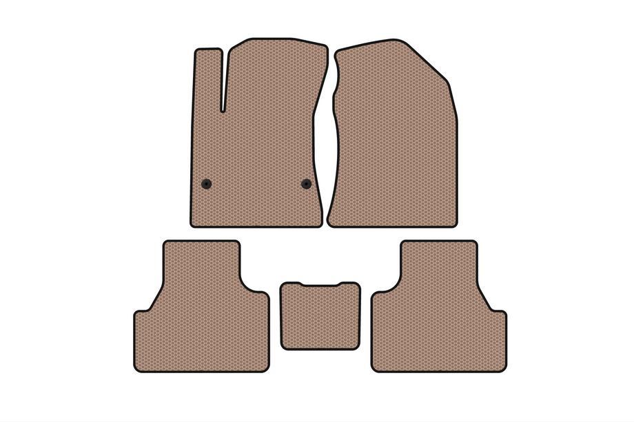 Hyundai Kona 2017-2023 Rubber Floor Mats Carsuit (Electric, Beige) Image