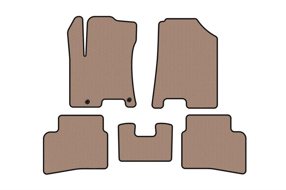 Hyundai Venue 2019- Rubber Floor Mats Carsuit (Beige) Image