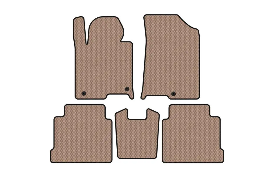 Hyundai Sonata LF 2014-2019 Rubber Floor Mats Carsuit (beige) Image