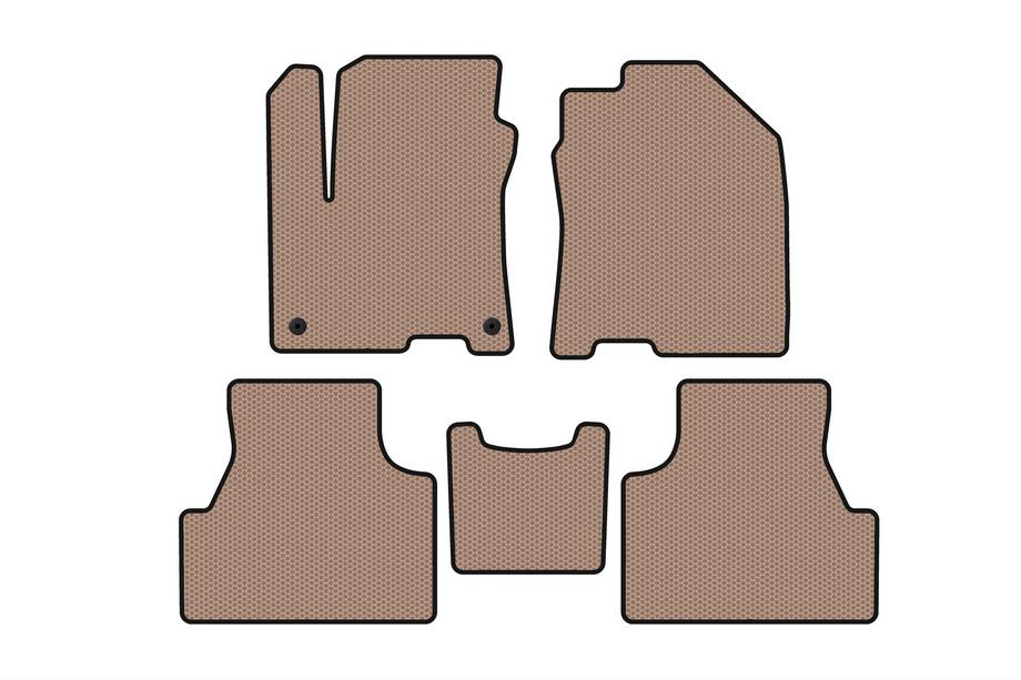 Hyundai Encino EV 2019- Rubber Floor Mats Carsuit (2019-2020, Electric, Beige) Image