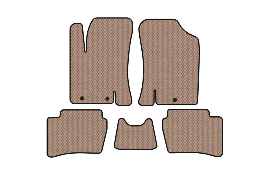 Hyundai I-20 2008-2012 Rubber Floor Mats Carsuit (HB, Beige) Image