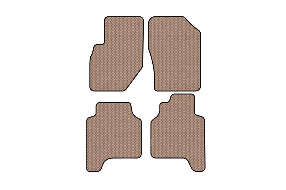 Hyundai Terracan 2001-2007 Rubber Floor Mats Carsuit (Beige) Image