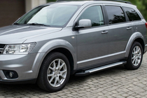 Fiat Freemont 2011-2016 Side Steps Allmond Grey (2 pcs, Aluminum) photo 1