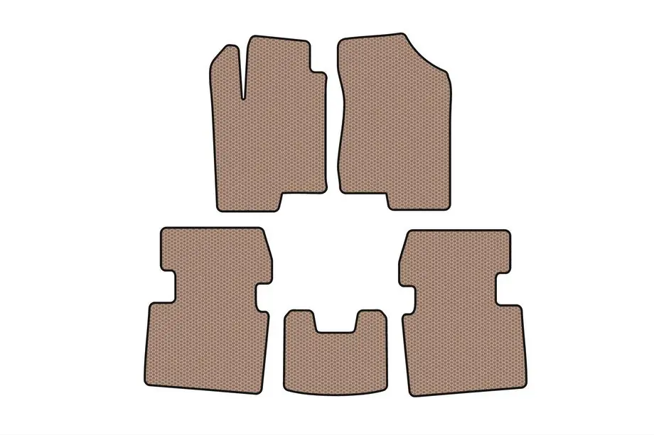 Hyundai Sonata NF 2004-2009 Rubber Floor Mats Carsuit (Beige) Image