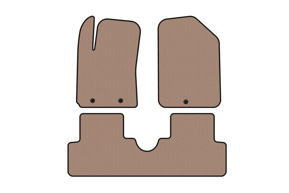 Hyundai I-10 2014-2017 Rubber Floor Mats Carsuit (HB, Beige) Image