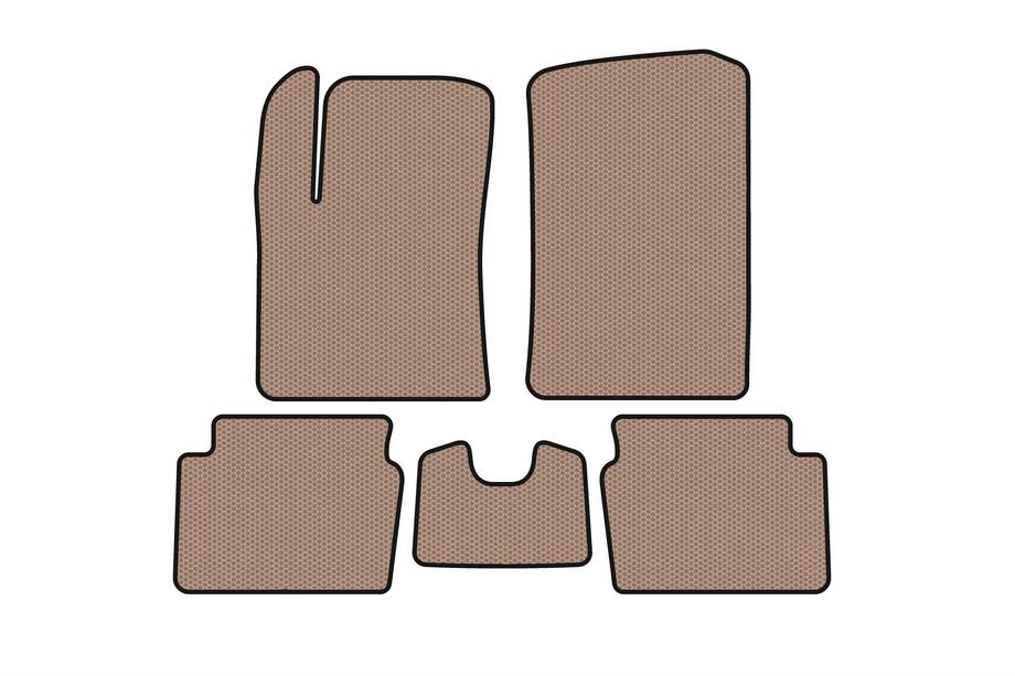 Hyundai I-10 2008-2013 Rubber Floor Mats Carsuit (HB, Beige) Photo 1
