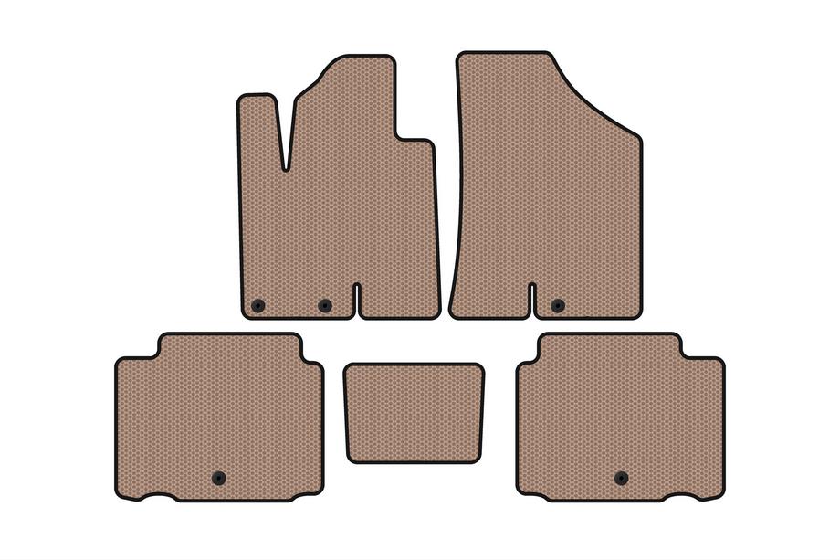 Hyundai IX55 2007-2012 Rubber Floor Mats Carsuit (Beige) Image