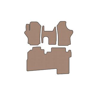 Rubber floor mats Carsuit (2004-2007, 2 rows, 8-seater, beige) Hyundai H200, H1, Starex 1998-2007 photo 1