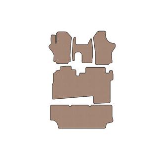 Rubber floor mats Carsuit (2004-2007, 3 rows, 8-seater, beige) Hyundai H200, H1, Starex 1998-2007 photo 1