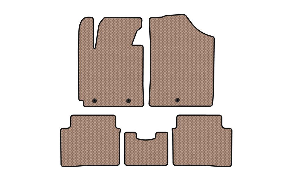 Hyundai Veloster 2011-2017 Rubber Floor Mats Carsuit (Beige) Image