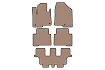 Hyundai Santa Fe 4 2018-2023 Rubber floor mats Carsuit (3 rows, for Grand, beige) photo 1