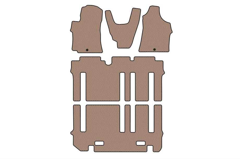 Hyundai H300, H1, Starex 2008-2020 Rubber floor mats Carsuit (full interior, beige) Image