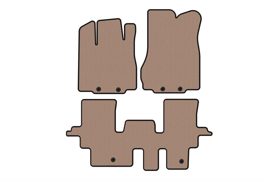 Infiniti QX60 2016-2021 Rubber floor mats Carsuit (2 rows, beige) Photo 1