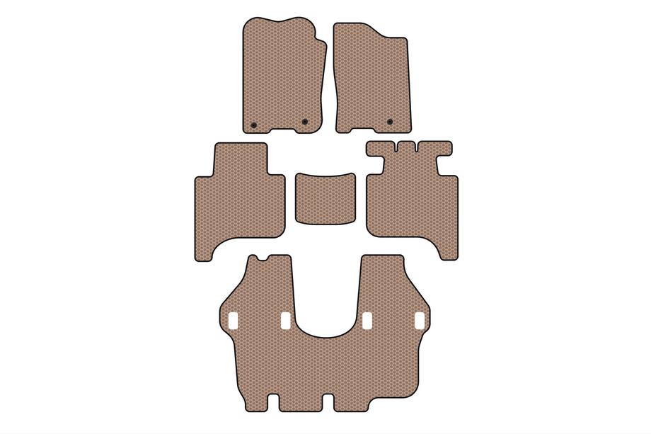 Infiniti QX56 2004-2010 Rubber floor mats Carsuit (3 rows, 2004-2008, beige) Photo 1