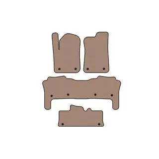 Rubber floor mats Carsuit (3 rows, beige)