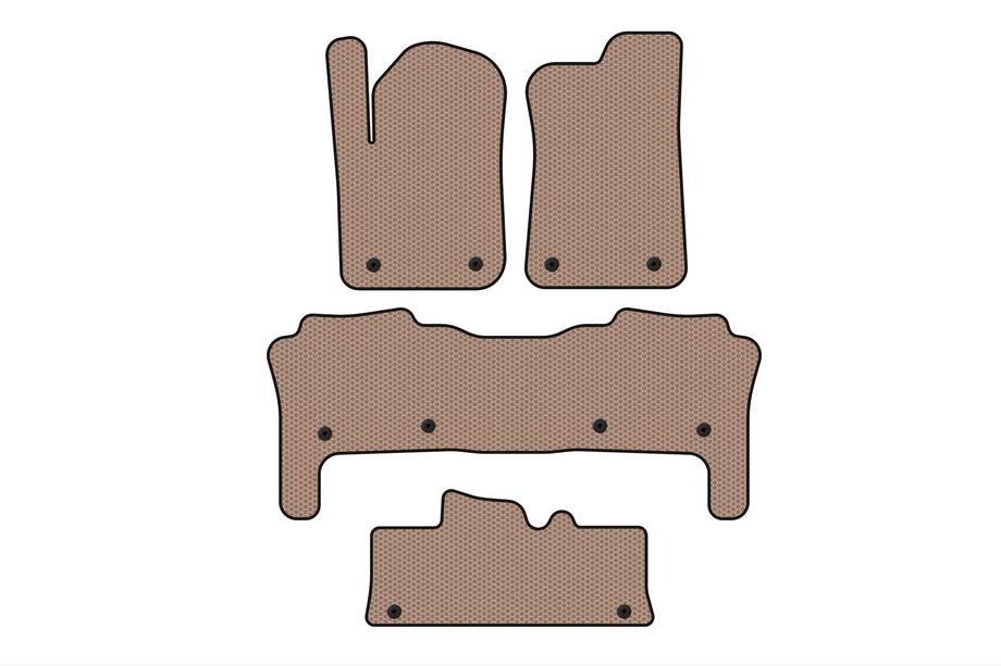 Infiniti QX56 2010-2013 Rubber floor mats Carsuit (3 rows, beige) Image