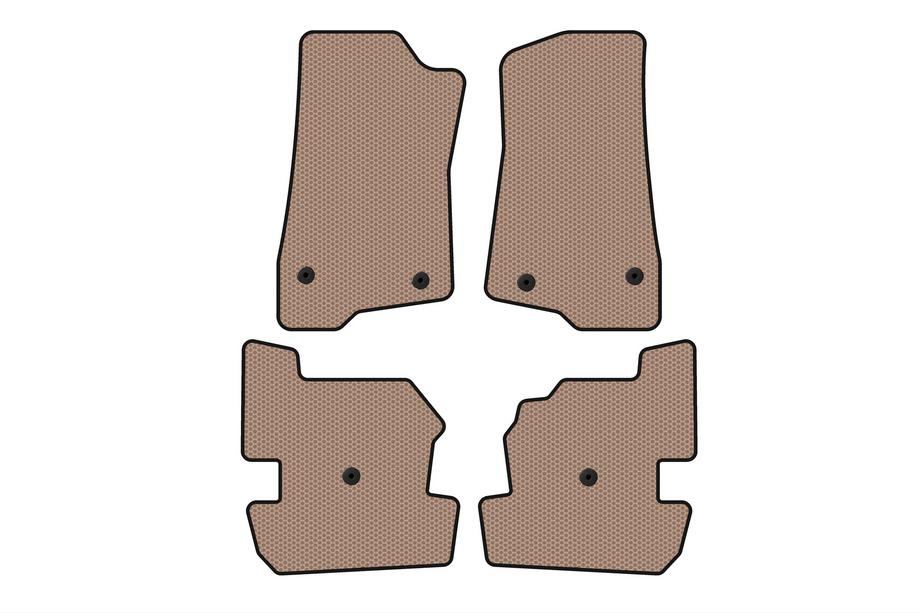 Jeep Wrangler 2018- Rubber Floor Mats Carsuit (Beige) Image