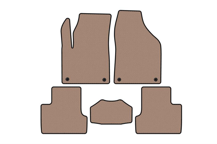 Jeep Cherokee KL 2013- Rubber floor mats Carsuit (2018+, beige) Image