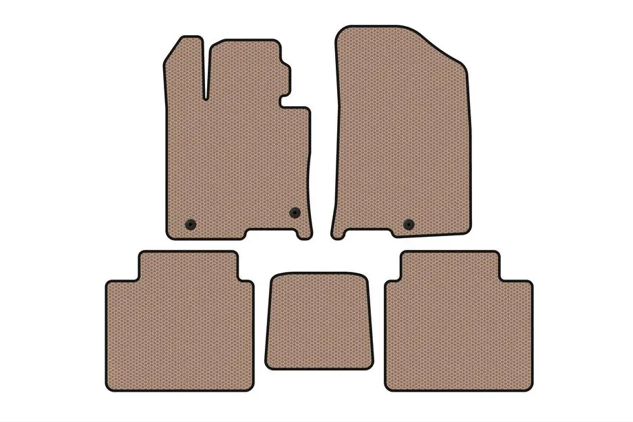 Kia Optima 2016- Rubber Floor Mats Carsuit (Beige) Image