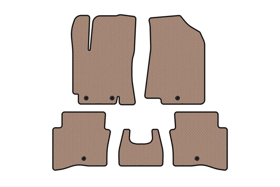 Kia Rio 2012-2017 Rubber floor mats Carsuit (SD, beige) Image