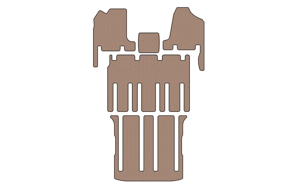 Kia Carnival 2002-2013 Rubber floor mats Carsuit (3 rows, beige) Image