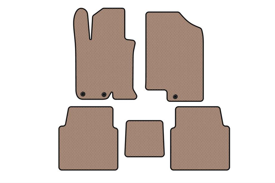 Kia Optima 2010-2016 Rubber Floor Mats Carsuit V-1 (SD, beige) Photo 1