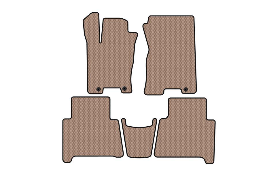 Kia Mohave 2008-2016 Rubber Floor Mats Carsuit (Beige) Photo 1